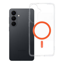 Заредете изображение във визуализатора на галерията – Case for Гръб Drop Glue Colorful Ring Mag Cover съвместим с MagSafe за Samsung S26 PLUS оранжев
