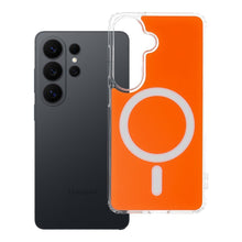 Заредете изображение във визуализатора на галерията – CLEAR FUSION MAG COVER Case compatible with MagSafe for SAMSUNG S26 hermes orange
