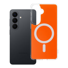 Заредете изображение във визуализатора на галерията – CLEAR FUSION MAG COVER Case compatible with MagSafe for SAMSUNG S26 Plus hermes orange
