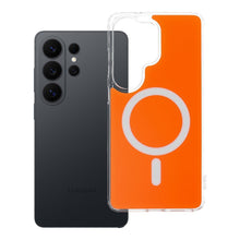 Заредете изображение във визуализатора на галерията – CLEAR FUSION MAG COVER Case compatible with MagSafe for SAMSUNG S26 Ultra hermes orange

