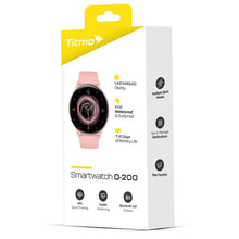 Заредете изображение във визуализатора на галерията – Smartwatch TITMO O-200 (GPS, AMOLED, bluetooth call, silicone strap) pink
