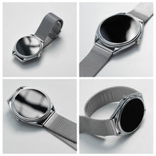 Заредете изображение във визуализатора на галерията – Smartwatch TITMO O-170 (AMOLED, bluetooth call, stainless steal silver mesh strap) silver
