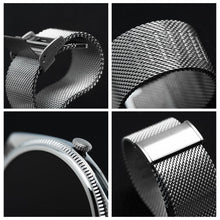 Заредете изображение във визуализатора на галерията – Smartwatch TITMO O-170 (AMOLED, bluetooth call, stainless steal silver mesh strap) silver
