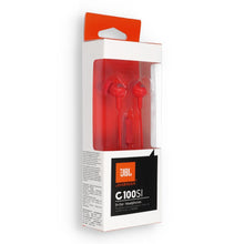 Заредете изображение във визуализатора на галерията – Wire earphones Jack 3,5 mm JBL C100Si red
