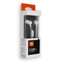 Заредете изображение във визуализатора на галерията – Wire earphones Jack 3,5 mm JBL C100Si white
