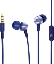 Заредете изображение във визуализатора на галерията – Wire earphones Jack 3,5 mm JBL C200Si blue
