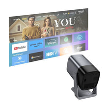 Заредете изображение във визуализатора на галерията – Hoco Full HD Projector Android Wi-Fi Bluetooth 1080P DT7 Metallic Gray
