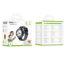 Заредете изображение във визуализатора на галерията – Smartwatch for kids Hoco 1,28" 4G GPS with call function Y107 black
