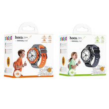 Заредете изображение във визуализатора на галерията – Smartwatch for kids Hoco 1,28" 4G GPS with call function Y107 black
