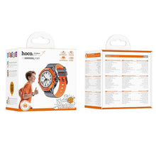Заредете изображение във визуализатора на галерията – Smartwatch for kids Hoco 1,28" 4G GPS with call function Y107 orange

