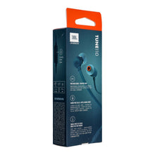 Заредете изображение във визуализатора на галерията – Wire earphones Jack 3,5 mm JBL T110 blue
