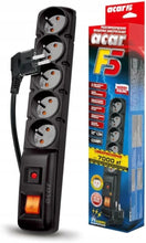 Заредете изображение във визуализатора на галерията – Extension cord 5 sockets ACAR F5 5 m black
