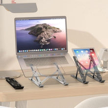 Заредете изображение във визуализатора на галерията – Stand regulated for laptop ART P24 aluminium

