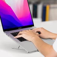 Заредете изображение във визуализатора на галерията – Stand regulated for laptop ART P24 aluminium
