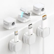 Заредете изображение във визуализатора на галерията – Blue Star PJ-OCZ7 magnetic cable organizer - white (3 pcs.)
