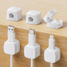 Заредете изображение във визуализатора на галерията – Blue Star PJ-OCZ7 magnetic cable organizer - white (3 pcs.)
