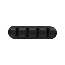 Заредете изображение във визуализатора на галерията – Blue Star PJ-OCZ23 silicone self-adhesive organizer for 4 cables - black (1 pc.)
