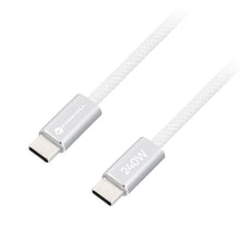Заредете изображение във визуализатора на галерията – Cable USB C to USB C Forcell F-Energy QC4.0 PD 5A 240W Cafule Flat 1,2m CCFN23 white
