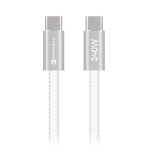 Заредете изображение във визуализатора на галерията – Кабел USB C към USB C Forcell F-Energy QC4.0 PD 5A 240W Cafule Color 2 m CBN1 бял
