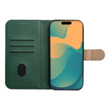 Заредете изображение във визуализатора на галерията – Калъф тип книга за iPhone 17 PRO MAX SplitPro зелен and златист
