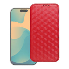 Заредете изображение във визуализатора на галерията – Калъф тип книга за iPhone 17 PRO MAX Cubic Book червен
