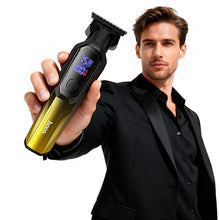 Заредете изображение във визуализатора на галерията – Hair clipper with digital display Hoco HP27 gold

