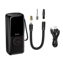 Заредете изображение във визуализатора на галерията – Car compressor Hoco wireless 4000mAh ZP18 black
