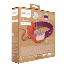 Заредете изображение във визуализатора на галерията – Wired headphones Jack 3,5 mm Philips for children TAK2000MP/00 purple magenta
