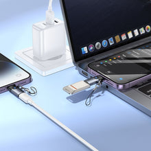 Заредете изображение във визуализатора на галерията – Adapter OTG Lightning to USB C Hoco 2A UA46A gray
