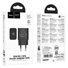 Заредете изображение във визуализатора на галерията – Phone charger Hoco USB C QC PD 25W N76 black
