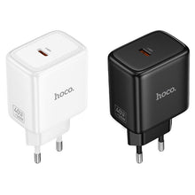 Заредете изображение във визуализатора на галерията – Phone GaN charger Hoco USB C PD AVS 40W max 60W N83 black

