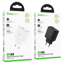 Заредете изображение във визуализатора на галерията – Phone GaN charger Hoco USB C PD AVS 40W max 60W N83 white
