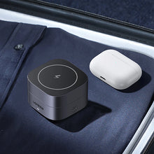 Заредете изображение във визуализатора на галерията – Ugreen W526 3in1 MagSafe / Qi inductive charger for phone / headphones with USB-C port - black
