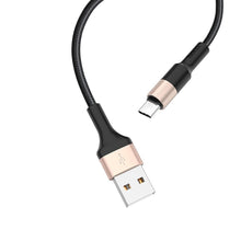 Заредете изображение във визуализатора на галерията – Кабел Hoco USB A to Type-C 2A X26 1 m черен златист
