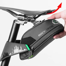 Заредете изображение във визуализатора на галерията – Rockbros C27-1 bicycle bag under the saddle - black
