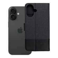 Заредете изображение във визуализатора на галерията – Калъф тип книга GOMMA за IPHONE 16 черен
