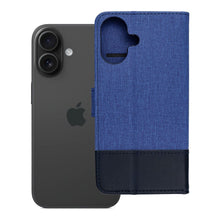 Заредете изображение във визуализатора на галерията – Калъф тип книга GOMMA за IPHONE 16 син
