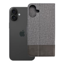 Заредете изображение във визуализатора на галерията – Калъф тип книга GOMMA за IPHONE 16 Plus сив
