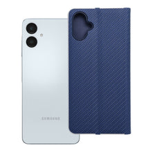 Заредете изображение във визуализатора на галерията – Калъф тип книга LUNA Carbon за SAMSUNG A06 син
