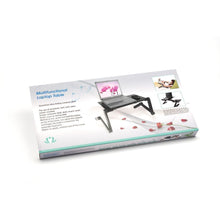 Заредете изображение във визуализатора на галерията – Desk for laptop uniwersal adjustable with cooling YL-803 red
