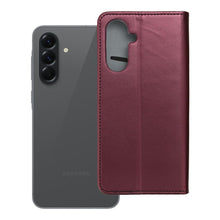 Заредете изображение във визуализатора на галерията – Калъф тип книга  SMART MAGNETO за SAMSUNG A56 бордо
