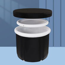 Заредете изображение във визуализатора на галерията – Foldable portable inflatable bathtub 75 x 80 cm black
