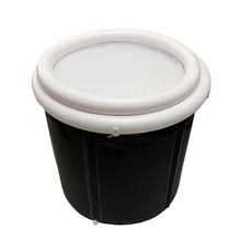 Заредете изображение във визуализатора на галерията – Foldable portable inflatable bathtub 75 x 75 cm black
