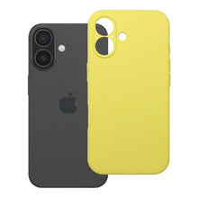 Заредете изображение във визуализатора на галерията – Силиконов гръб 2mm за IPHONE 16 compatible with MagSafe лимонено жълт
