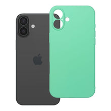 Заредете изображение във визуализатора на галерията – Силиконов гръб 2mm за IPHONE 16 Plus compatible with MagSafe ментово зелен
