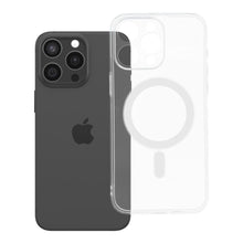 Заредете изображение във визуализатора на галерията – Гръб CLEAR 2 mm за IPHONE 15 Pro Max compatible with MagSafe (camera protection) прозрачен
