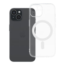 Заредете изображение във визуализатора на галерията – Гръб CLEAR 2 mm за IPHONE 15 compatible with MagSafe (camera protection) прозрачен
