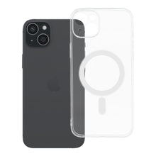 Заредете изображение във визуализатора на галерията – Гръб CLEAR 2 mm за IPHONE 15 Plus compatible with MagSafe (camera protection) прозрачен
