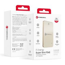 Заредете изображение във визуализатора на галерията – FORCELL F-ENERGY F5K8 Super Slim powerbank compatible with MagSafe PD3.0 QC4.0 15W 5000 mAh titanium dessert
