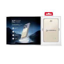 Заредете изображение във визуализатора на галерията – FORCELL F-ENERGY F5K8 Super Slim powerbank compatible with MagSafe PD3.0 QC4.0 15W 5000 mAh titanium dessert
